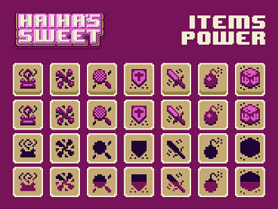 HaiHa's Sweet GUI 8bit game gui items pixelart university