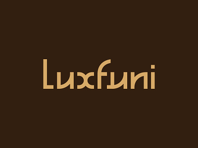 Luxfuni Logo brand branding customtype furniture logo logotype luxury wordmark