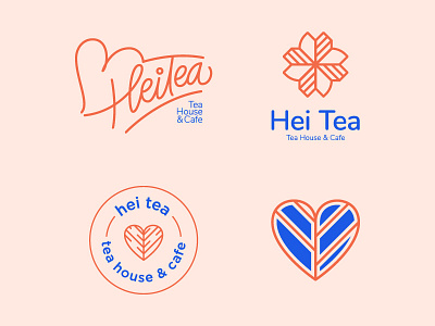 Heitea Logo brand branding heitea lettering logo logotype milk symbol tea wordmark