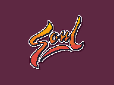 Soul Lettering #17 customtype graphic lettering pixel pixel art soul type typography typovn