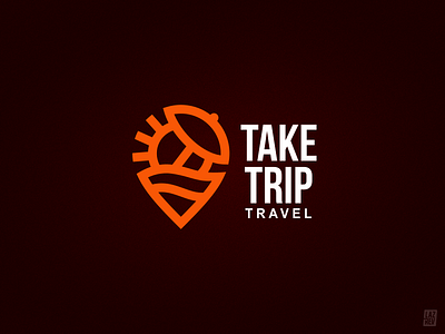 Take Trip adventure agency brand corporate design identity la7rev logo logotype michaellazarev symbol travel trip