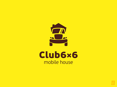 Club 6x6 brand car corporate design house identity la7rev logo logotype michaellazarev mobile symbol truck