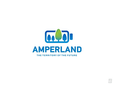 Amperland amper brand design electronic equipment identity la7rev land logo mark michaellazarev symbol trade