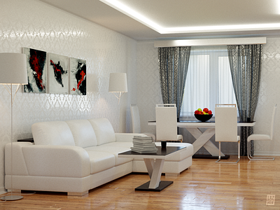 Studio Apartment 3d 3ds max apartment corona renderer design interior la7rev michaellazarev model polygon room studio