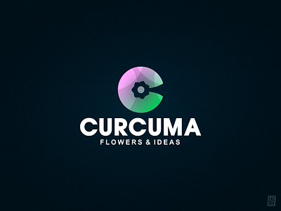 Curcuma brand corporate curcuma design flowershop ideas identity la7rev logo mark michaellazarev symbol