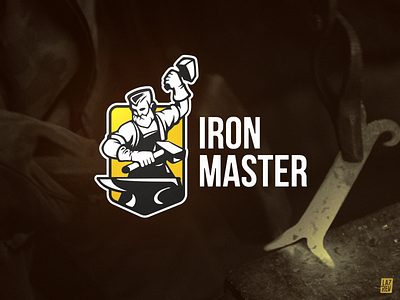 Iron Master behance blacksmith brand creative design dribbble identity illustrator la7rev logo logotype michaellazarev vector