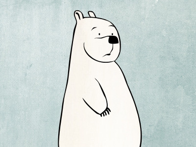 "Whaddididoo?" illustration polar bear