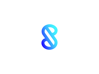 S gradient letter letterlogo line logo mark s simple