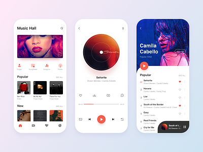 Music player / Albums clean mobile music music player player ui