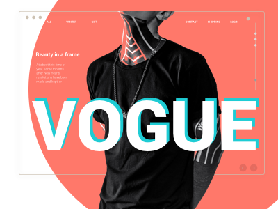 Vogue mag clean colors gif inspiration landing page minimal minimalistic simple soft ui web web design