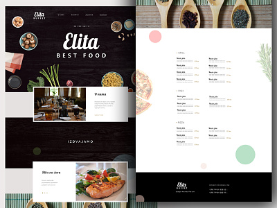 Elita buffet colors design drinks food web