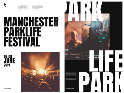 Parklife Festival Manchester artdirection black white colors design graphc graphic art graphic design typeface ui web