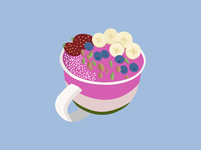 my bali açai bowl acai ai bowl fruits illustration smoothie vector
