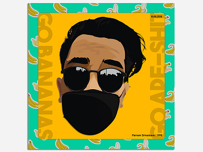 Go Bananas, Go Ape-Shit! adobeillustrator illustrator vector vectorpotrait