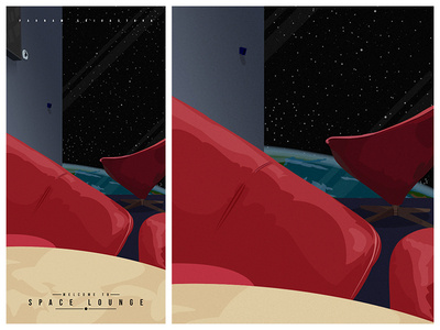 Space Lounge adobeillustrator design flat illustration illustrator logo vector vectorpotrait