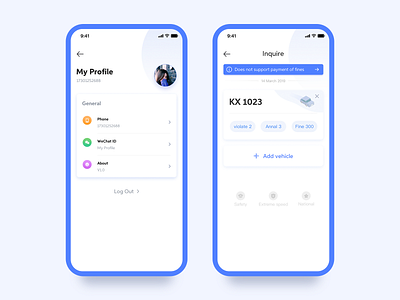 Vehicle violation inquiry ui ux 动画 品牌 应用 插图 设计