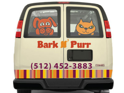 Bark N' Purr van signage