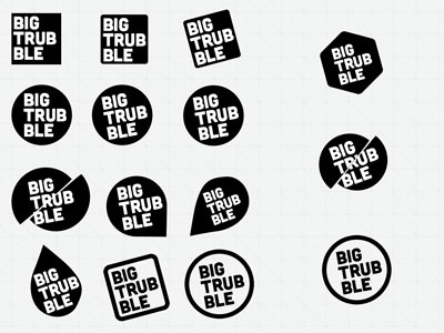 Big Trubble - Logo Explorations critique draft explorations ideas logo