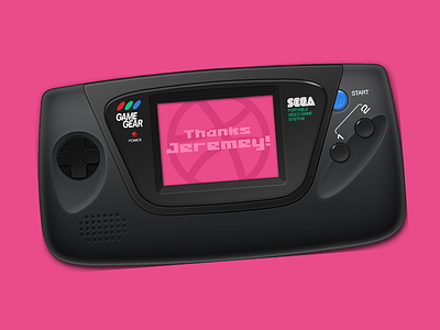 Dribbble Debut console game gear handheld photoshop ps retro sega