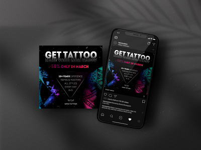 Tattoo studio promo banner