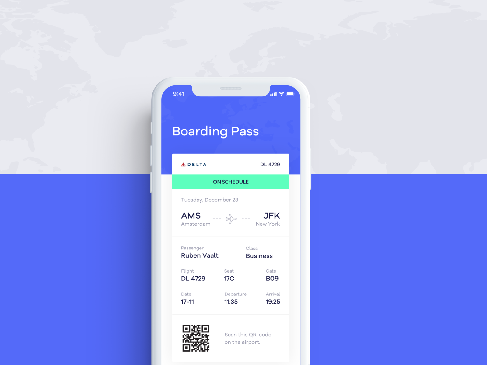 🛫 Flight Booking App - Boarding Pass By Ruben Vaalt On Dribbble