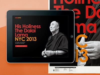 His Holiness The Dalai Lama digital design event artwork event branding website website design