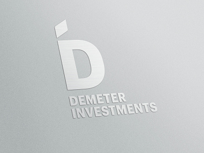 Demeter Investment aluminium aluminum branding design finance business investment logotype signage
