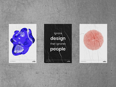 Posters – Utilo 3d branding design illustration poster poster design typography