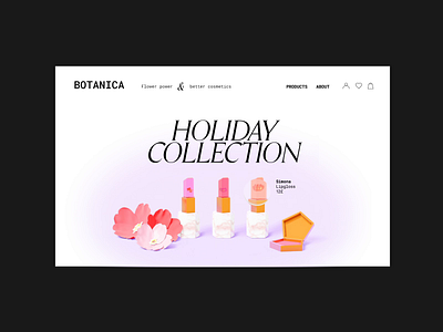 Botanica - Desktop animation 3d after effects animation blender branding ecommerce motion graphics