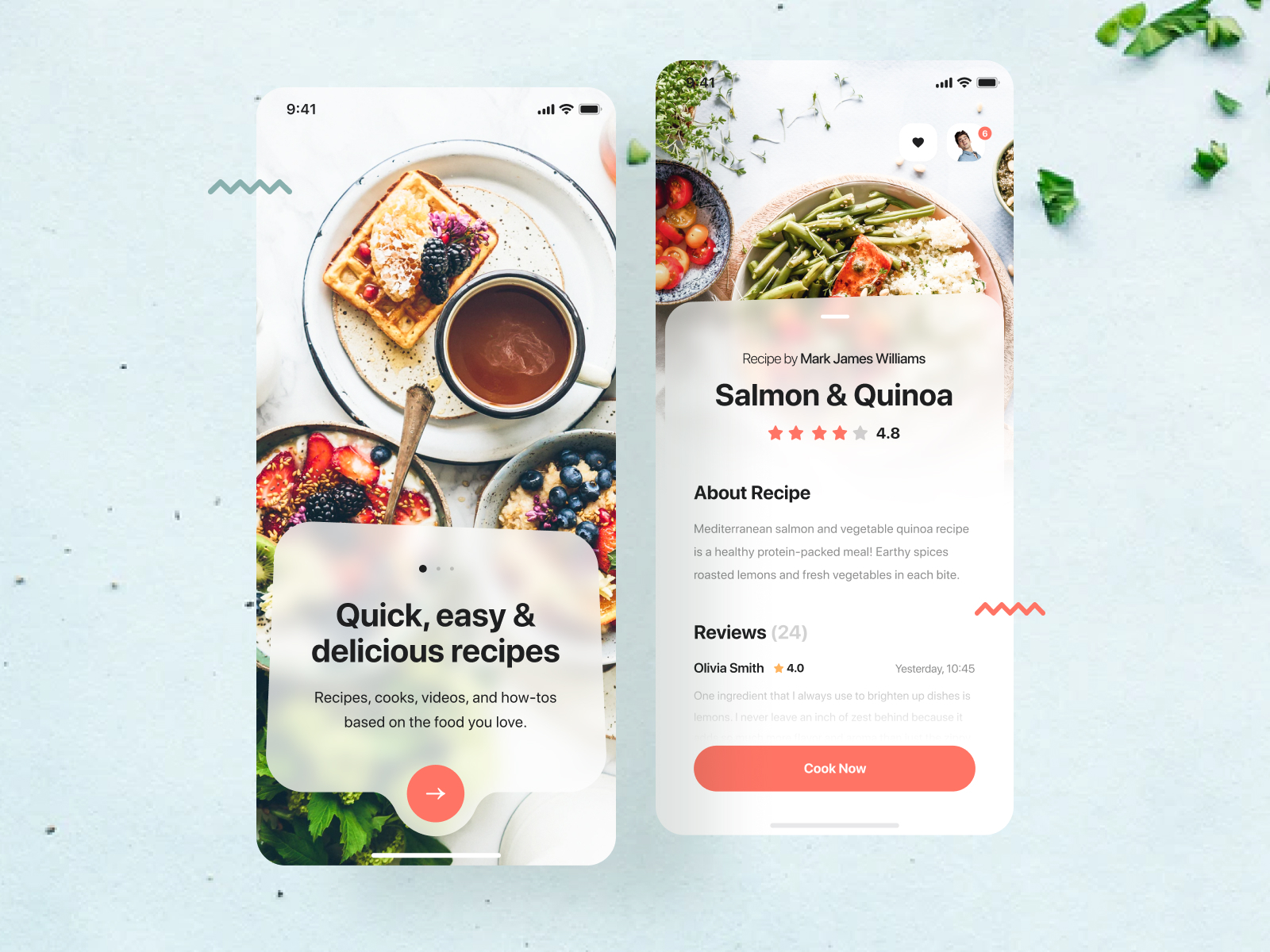 Food Recipes Application - Background Blur by Victor Niculici for Flexin  Studio on Dribbble