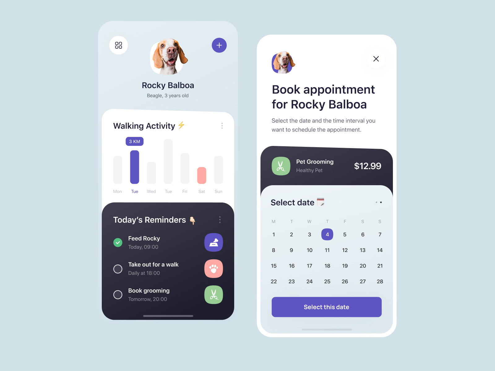 Pet Care - App Design by Victor Niculici on Dribbble