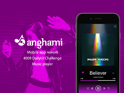 Daily UI Challenge #009 Music Player anghami daily daily 100 daily100 challenge dailyui design music music app music player ui ux
