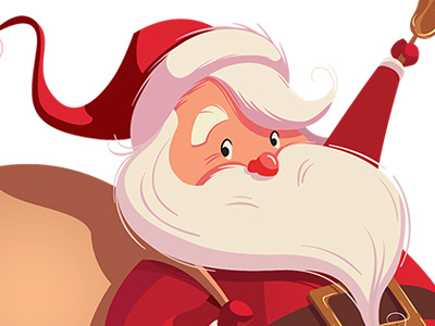 Winter is comming... character design illustration santa claus sketck to vector