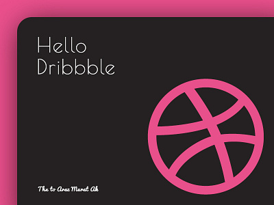 Hello Dribbble debut dribbble first shot flat hello invitation thank you thx