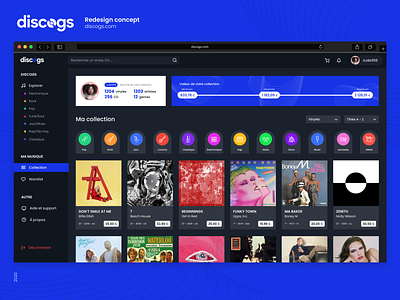 Discogs 💿 Redesign Concept app branding challenge design interface logo music music app ui ux web webdesign