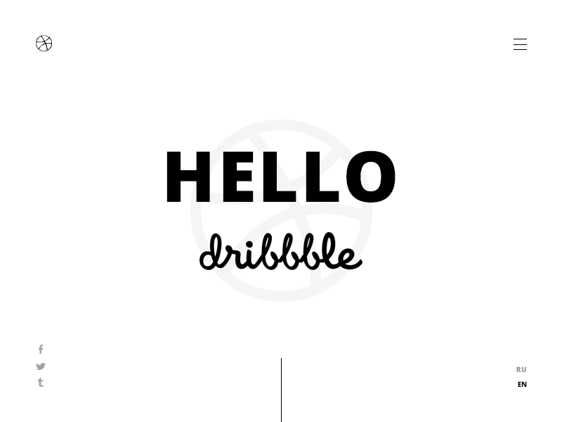 Hello dribbble! dribbble giveaway hello invite thanks