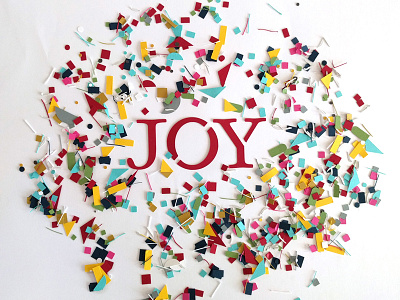 Joy Confetti Square confetti joy paper typography