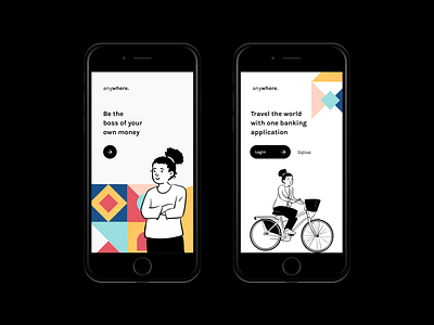 App Onboarding || Banking App app app design apple application ui branding dark mode dashboard app design illustration ios ui ux uxdesign