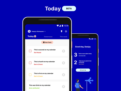 Today is precious || Tasks App for Android android app app app design application ui dashboard dashboard app design illustration ui ux uxdesign