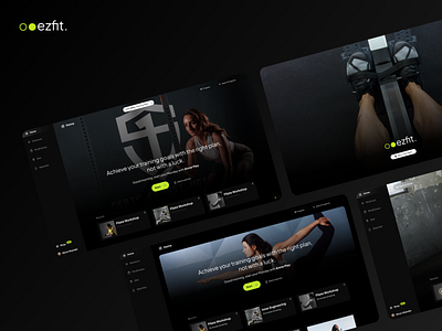 Ezfit - Fitness Platform app app design application ui darkmode dashboard design fitness mac macapp ui ux uxdesign