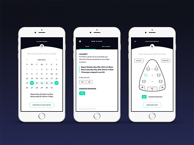 Luna - An Innovative Travel Booking Service booking chatbot clean ui mobile app space travel ux