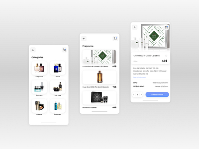 Perfume Magazine Mobile App figma mobile app ui ux