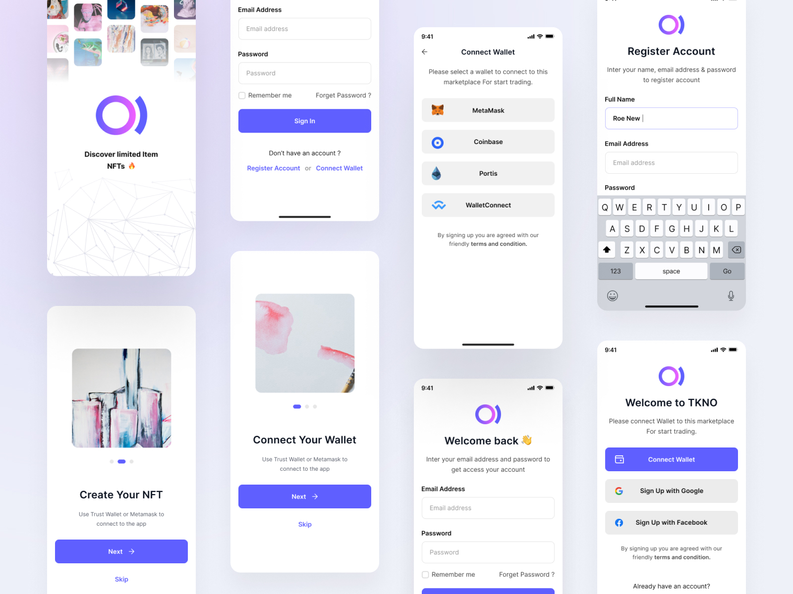 NFT Marketplace App Onboarding by UIgigs on Dribbble