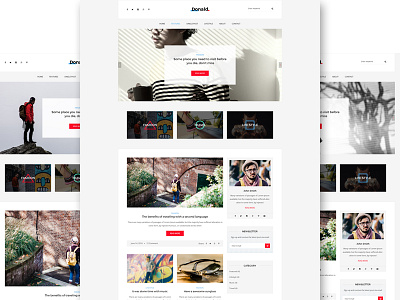 Donald - Creative and Clean Wordpress Blog Theme blog blogger clean fashion life style personal travel vlog