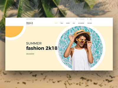 Summer Fashion Web Banner Concept banner best fashion girl hot summer ui