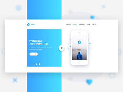 App Landing Banner app banner landing page saas saastrade template ui