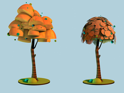 R&D Tree Tops dev look modelling poly research style tops tree