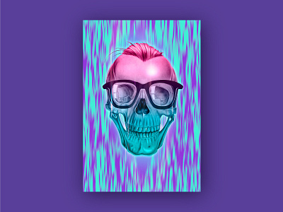 Skull Hipster digital art illustrator skull vector illustration vectors