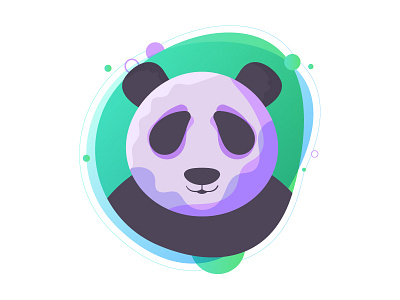 Panda colorful illustration illustrator panda vector