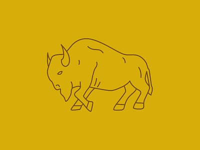 Water Buffalo buffalo design illustration line work simple